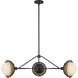 Perth 3 Light 39.88 inch Matte Black Chandelier Ceiling Light