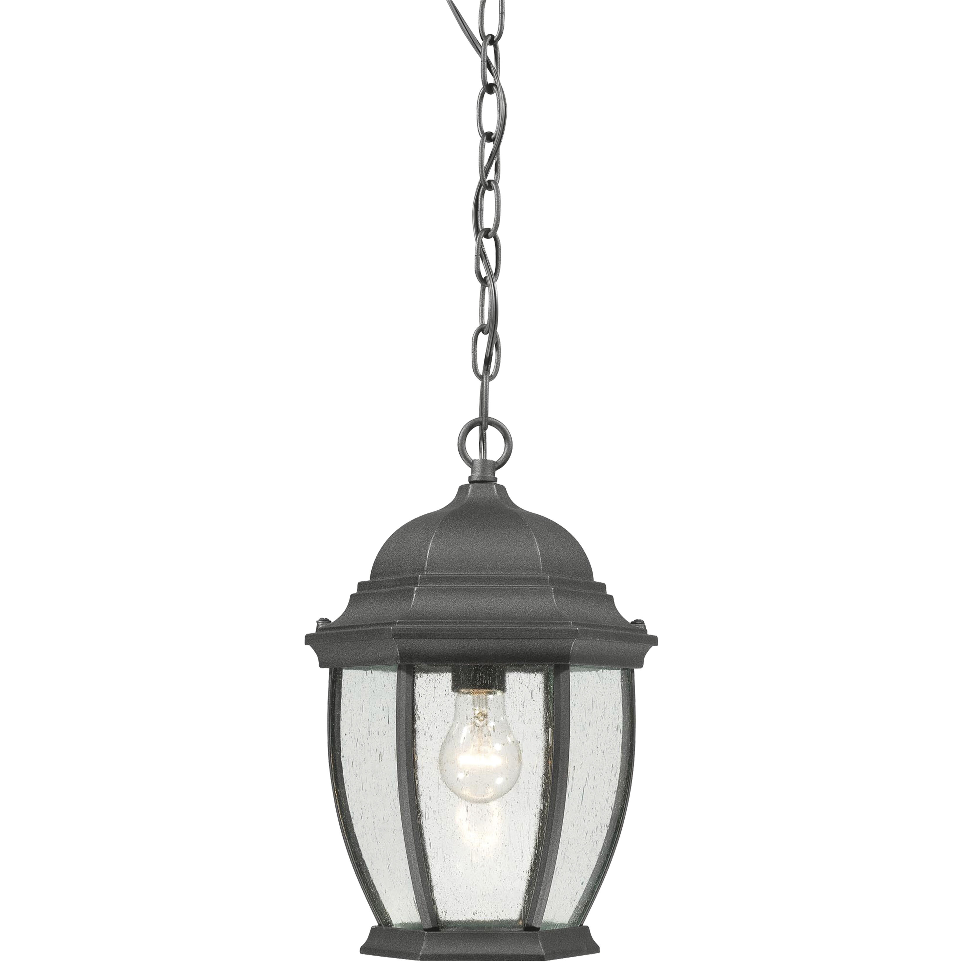Covington 1 Light 9.5 inch Black Outdoor Pendant