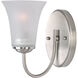 Logan 1 Light 9 inch Satin Nickel Bath Vanity Wall Light