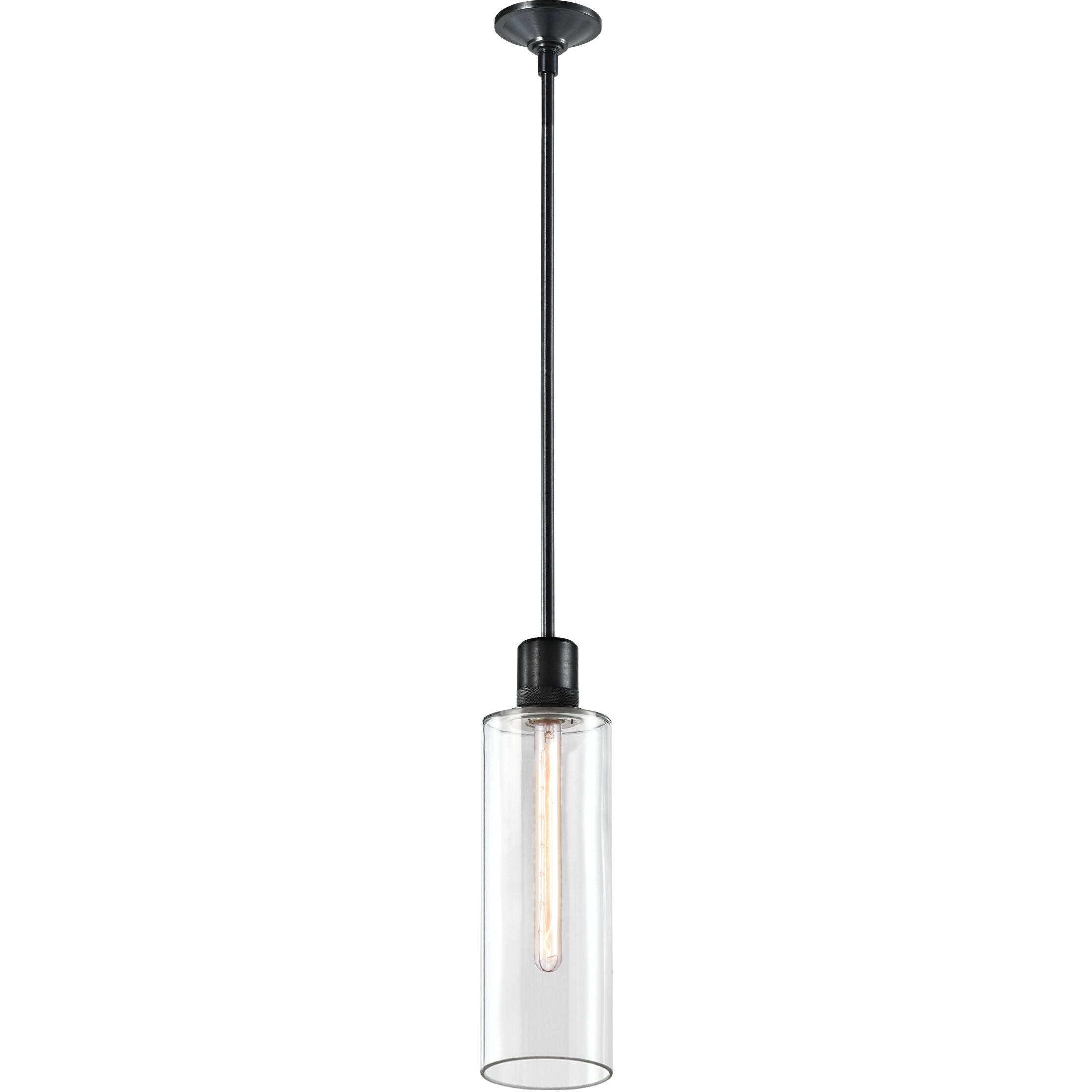Zigrina 1 Light 5.88 inch Satin Brushed Black Pendant Ceiling Light