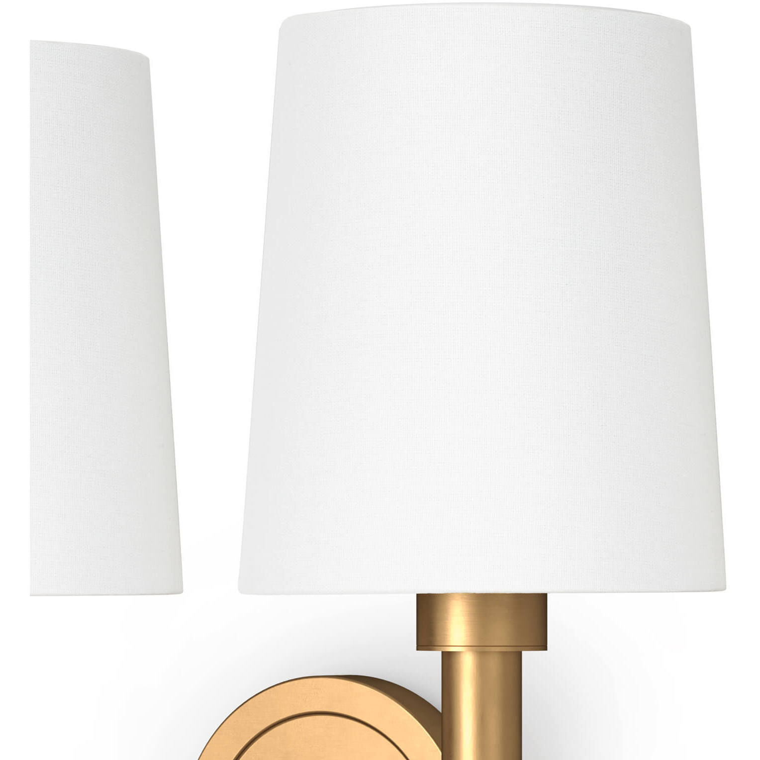 Legend Wall Sconce Wall Light in Natural Brass, Double