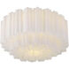 Addis 7 Light 22.25 inch Polished Chrome Flush Ceiling Light in Tronchi Glass White