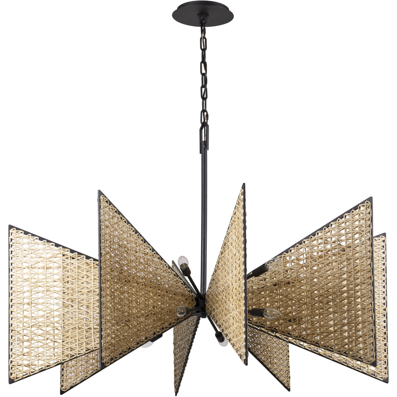 Machina 16 Light 48 inch Matte Black with Sulihiya Chandelier Ceiling Light