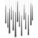 Cascade 14 Light 10 inch Black Multi-Light Pendant Ceiling Light
