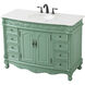 Bordeaux 48 X 22 X 36 inch Vintage Mint Vanity Sink Set