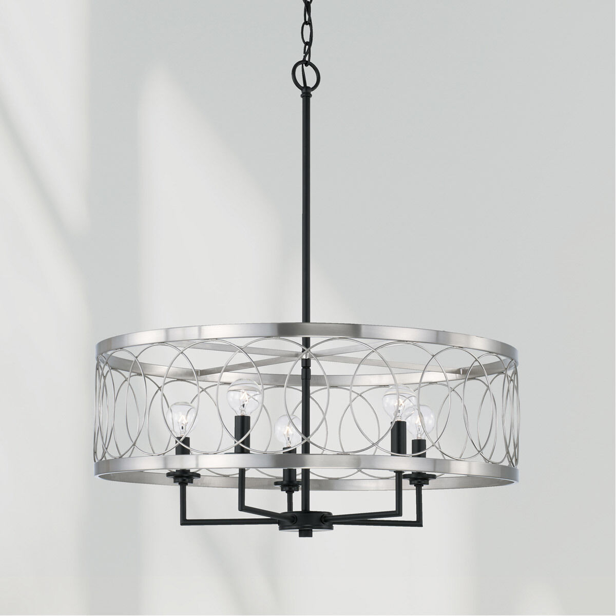 Madeline 4 Light 24.5 inch Black Tie Pendant Ceiling Light