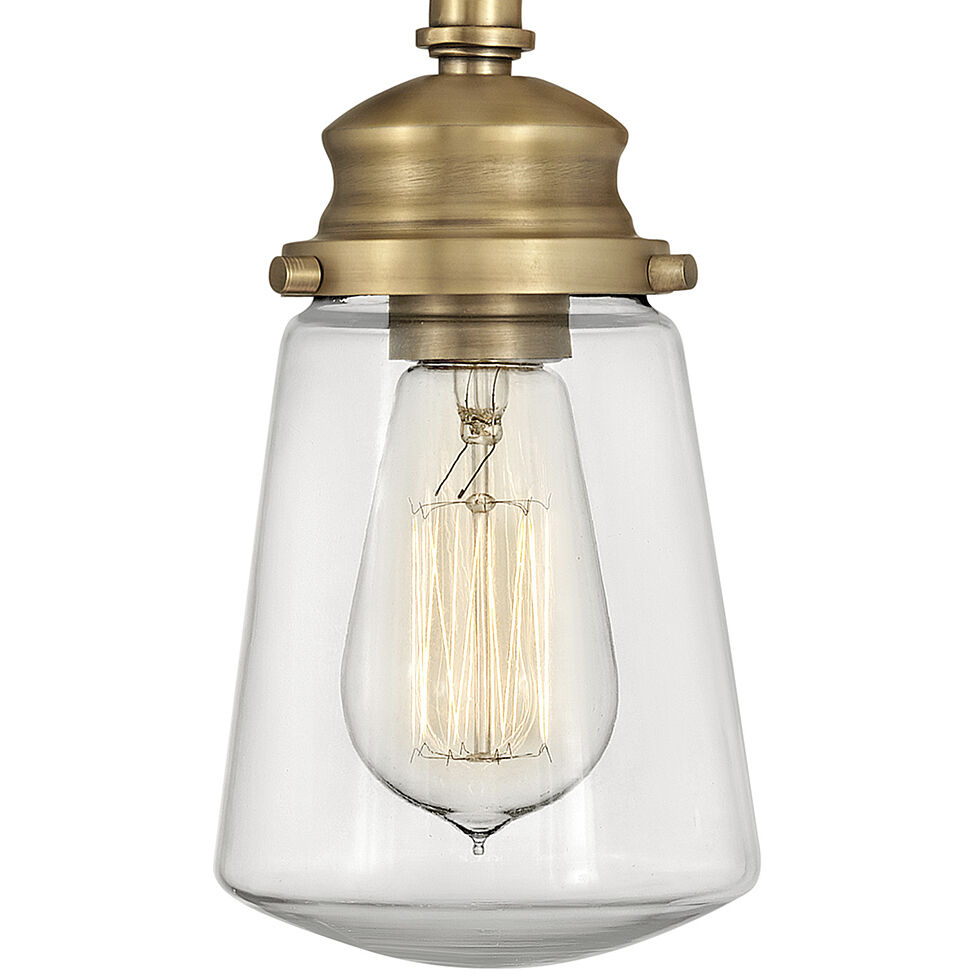 Fritz 1 Light 6.5 inch Heritage Brass Vanity Light Wall Light