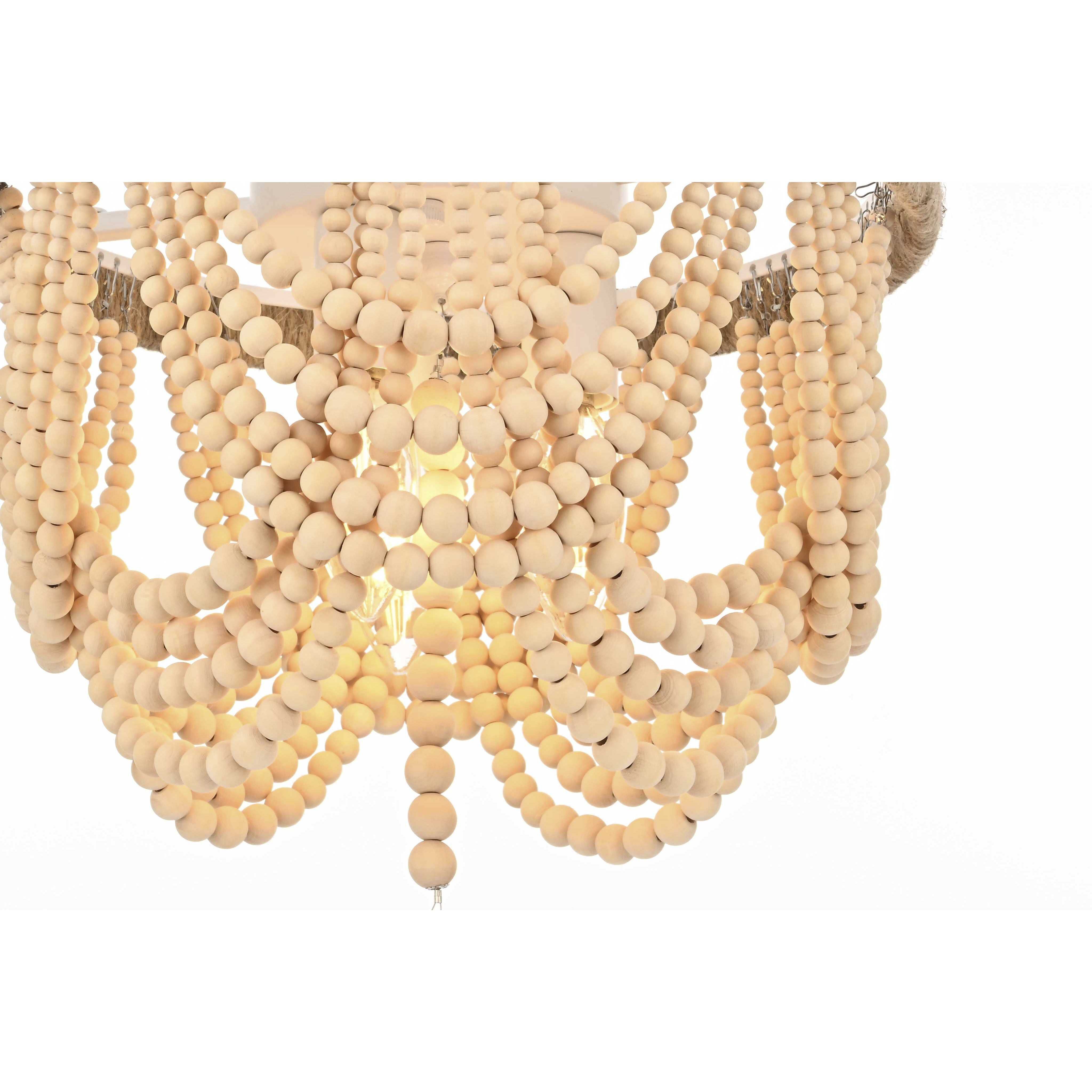 Jolie 3 Light 12 inch Beige Flush Mount Ceiling Light