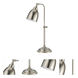 Pharmacy 20 inch 60 watt Brushed Steel Table Lamp Portable Light