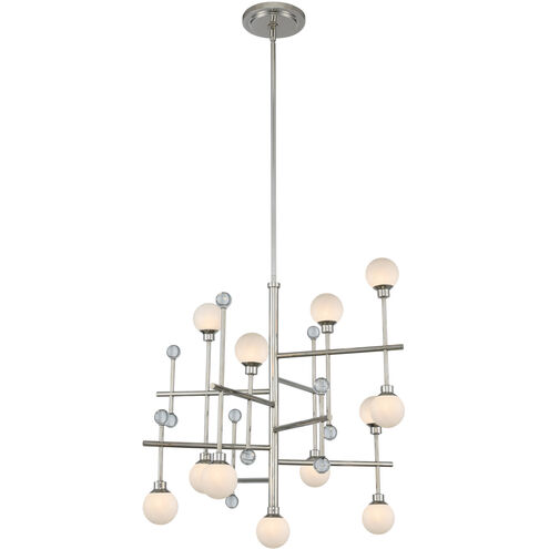 Mercer LED 24 inch Polished Nickel Chandelier Pendant Ceiling Light