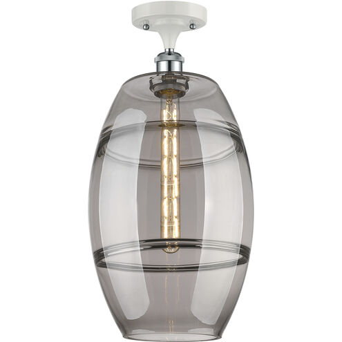 Ballston Vaz 1 Light 10 inch White Polished Chrome Semi-Flush Mount Ceiling Light
