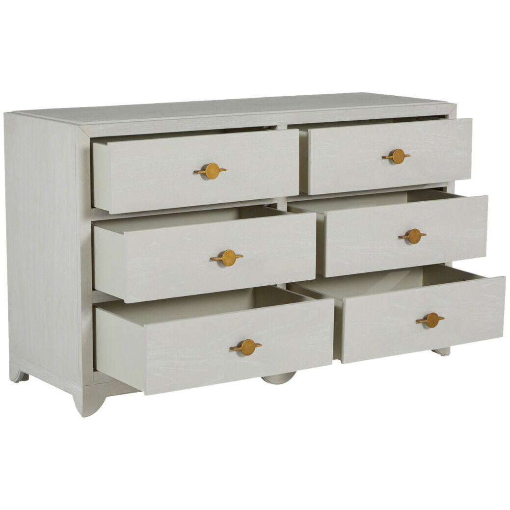 Fairmont Cerused White / Stained Gold Dresser