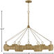 Raffi LED 48 inch Burnished Gold Chandelier Ceiling Light, Single Tier