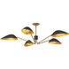 Alora Mood Oscar 5 Light 46 inch Aged Gold and Matte Black Pendant Ceiling Light