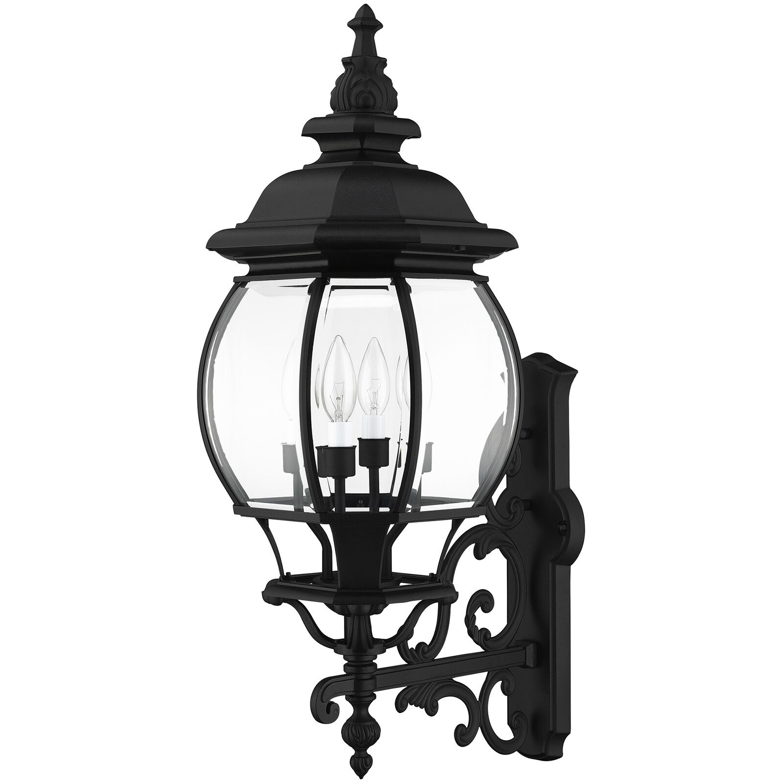 Frontenac 4 Light 29 inch Textured Black Outdoor  Wall Lantern