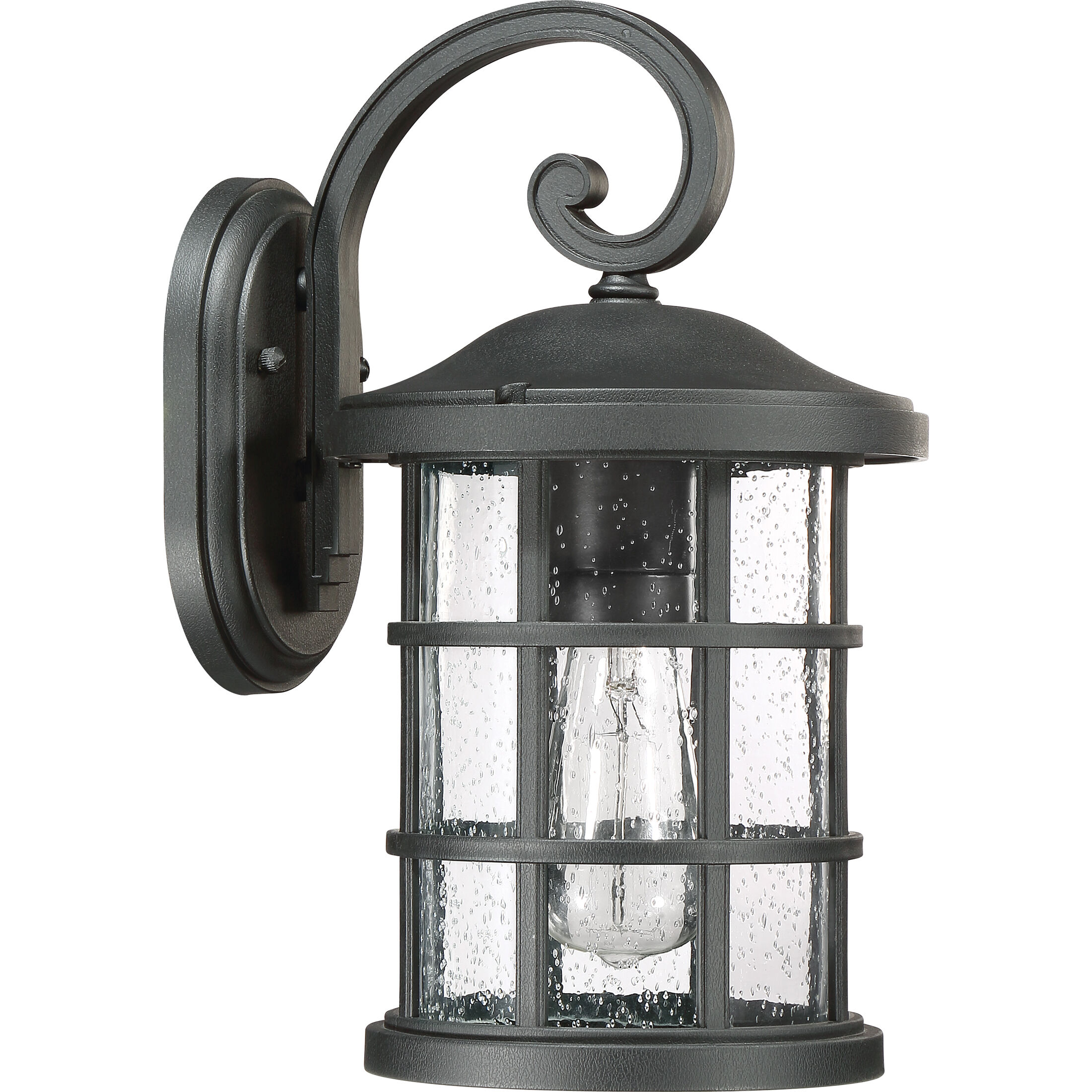 Crusade 1 Light 14 inch Earth Black Outdoor Wall Lantern