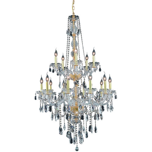 Verona 15 Light 33 inch Gold Foyer Ceiling Light in Clear, Royal Cut