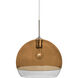 Ally 1 Light Satin Nickel Pendant Ceiling Light in Amber and Clear Glass