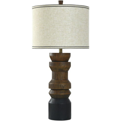 Sveltwood 33 inch 150.00 watt Black and Brown Table Lamp Portable Light