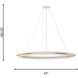 C&M by Chapman & Myers Cielo LED 42 inch Matte White Chandelier Ceiling Light