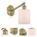 Ballston Cobbleskill LED 5.3 inch Antique Brass Sconce Wall Light in Matte White Glass