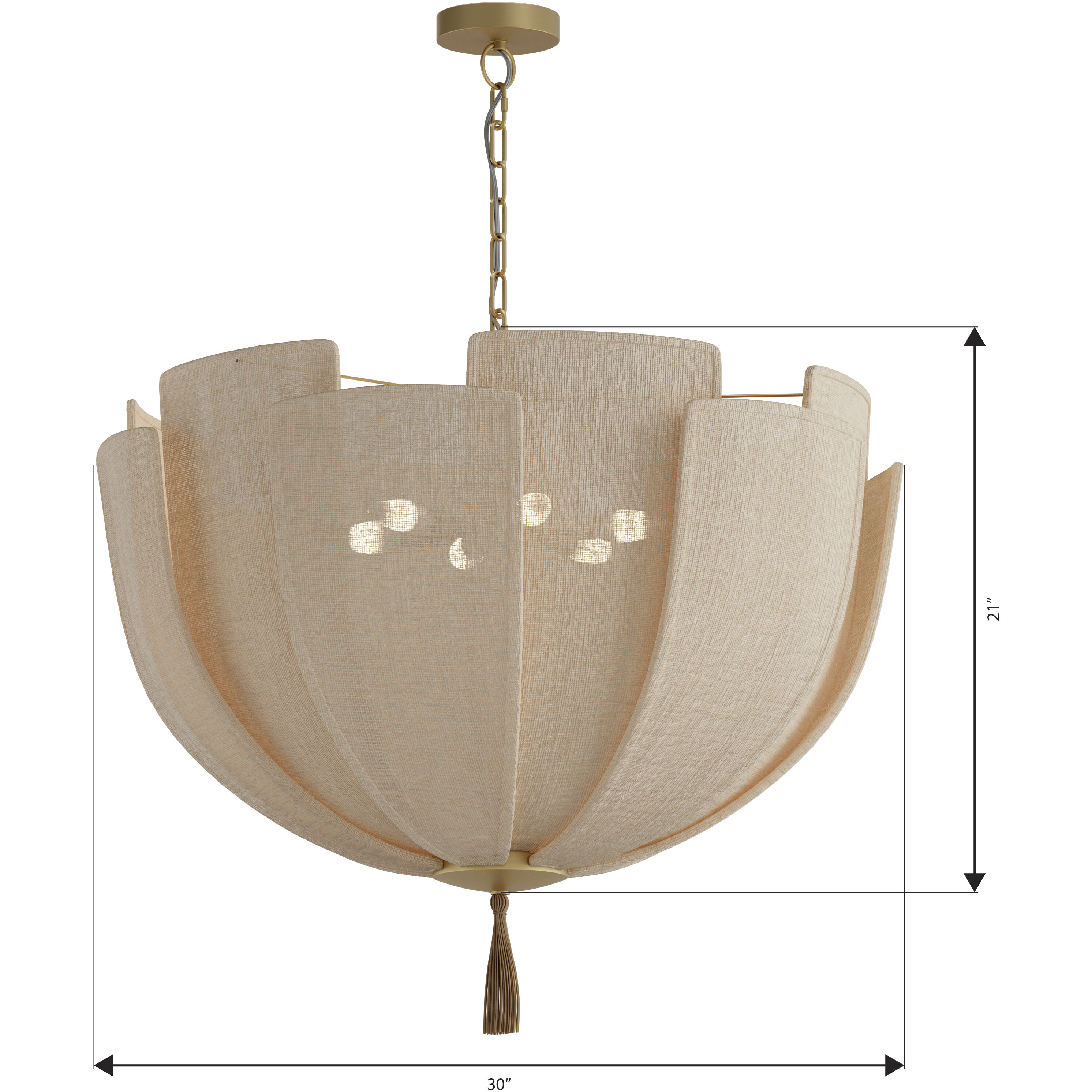 Celestine 3 Light 30 inch Legacy Brass Pendant Ceiling Light