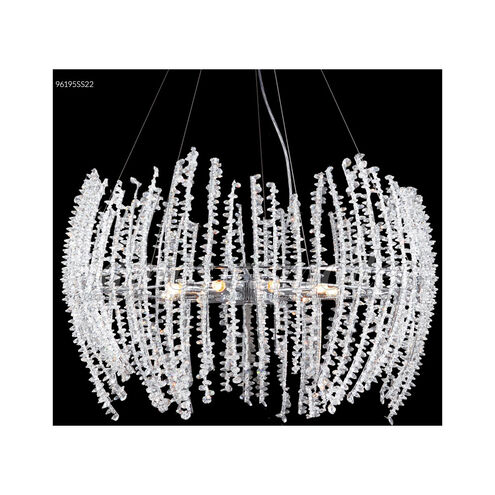 Continental Fashion 9 Light 25 inch Silver Crystal Chandelier Ceiling Light