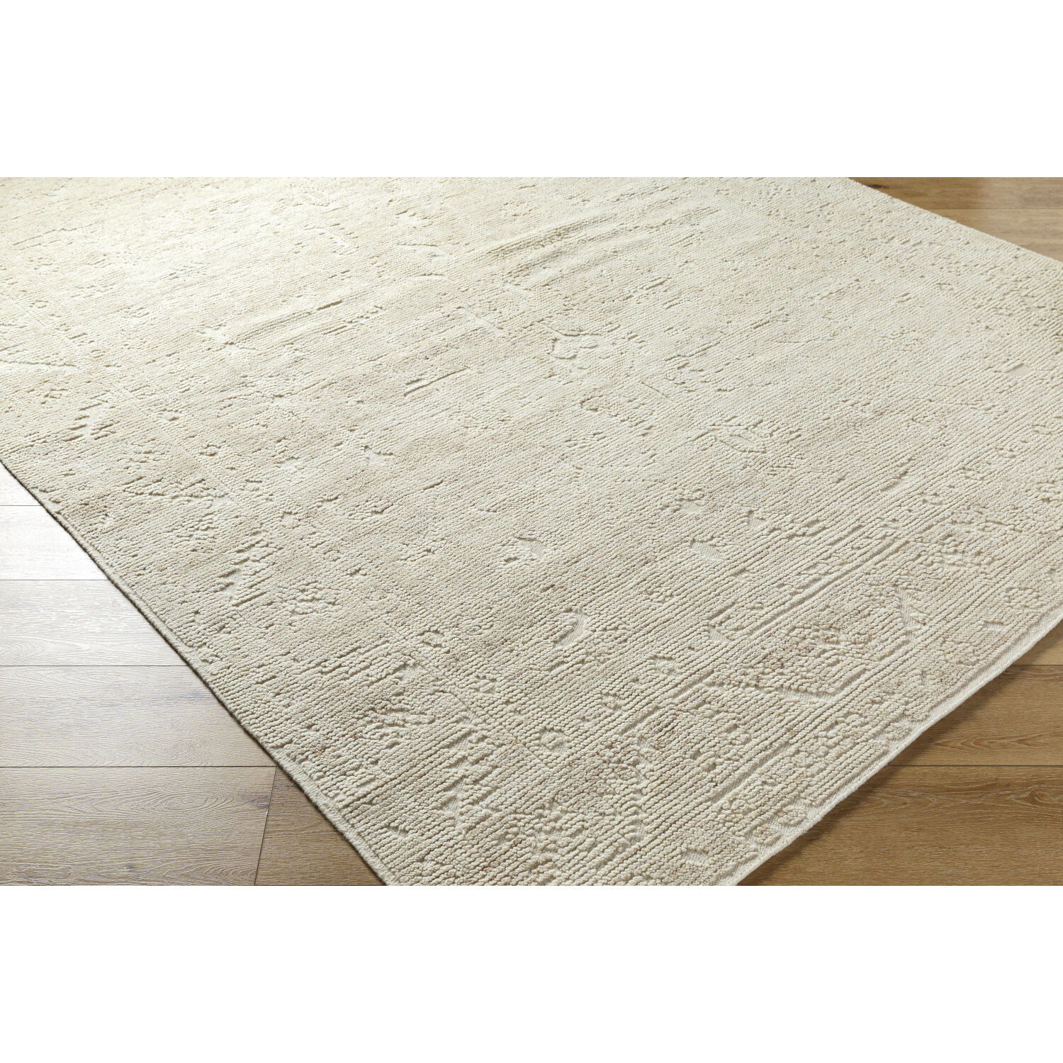 Kimberly 36 X 24 inch Ash / Light Silver Handmade Rug in 2 x 3