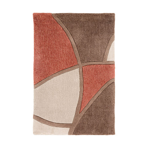 Cosmopolitan 66 X 42 inch Rust/Camel/Taupe/Dark Brown/Beige Rugs, Polyester