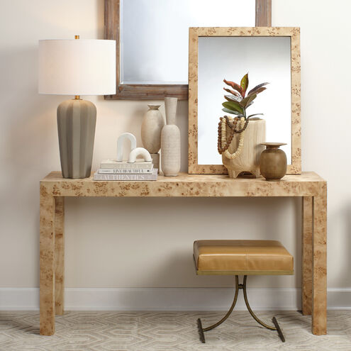 Chandler 33 X 25 inch Natural Burl Wood Wall Mirror