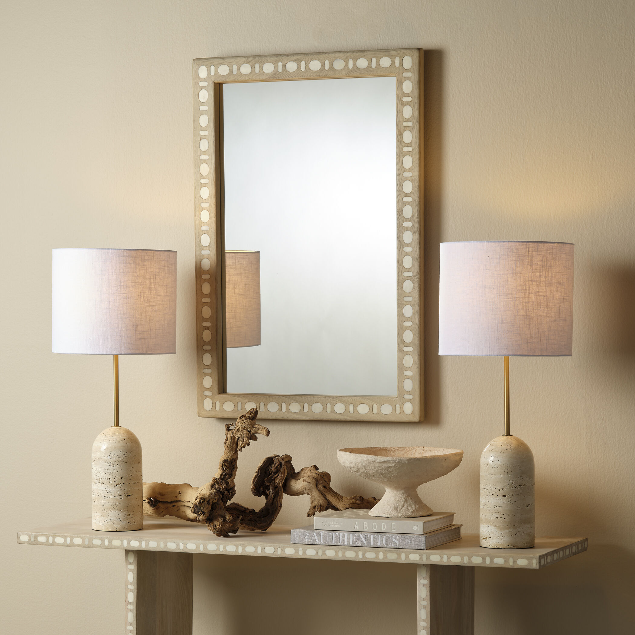 Sama 36 X 24 inch Natural Mirror