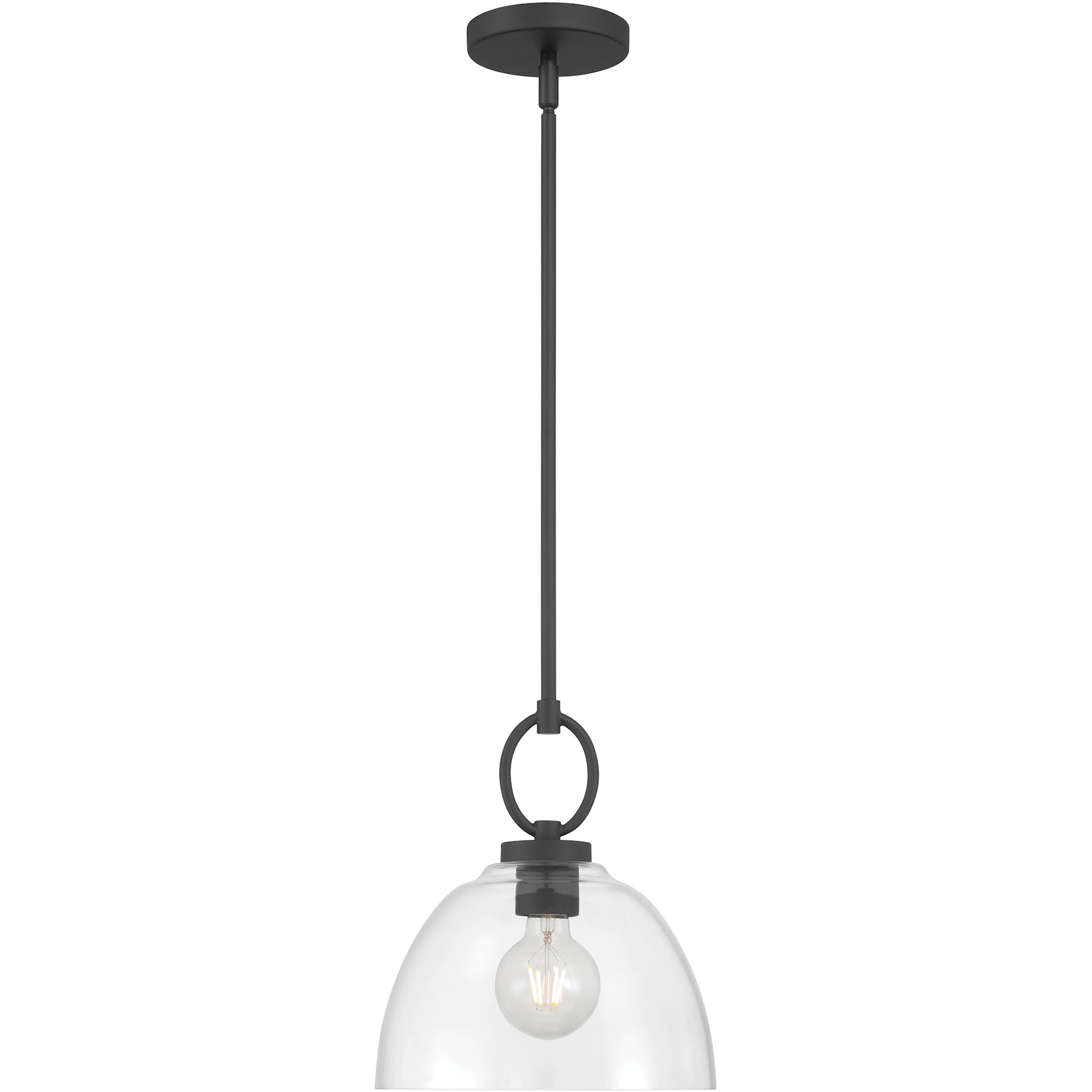 Velto 1 Light 10 inch Matte Black Pendant Ceiling Light
