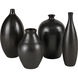 Faye 10 X 6.75 inch Vase in Black, Small