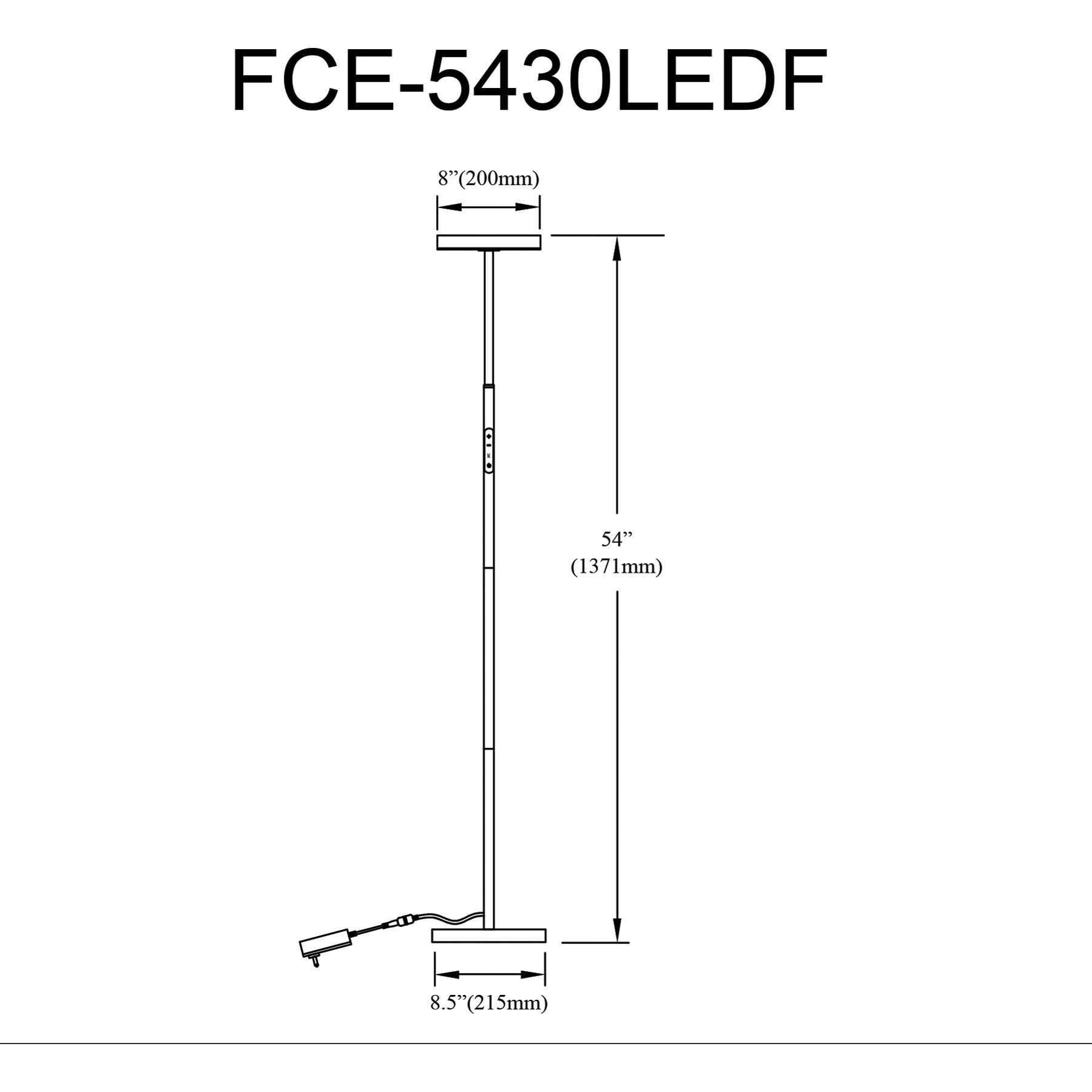 Francine 54 inch 30.00 watt Sandy Black Floor Lamp Portable Light