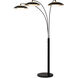 Saucer 92 inch 22.00 watt Matte Black Arc Floor Lamp Portable Light