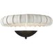 Camella 3 Light 35 inch Ivory and English Bronze Flush Mount Ceiling Light
