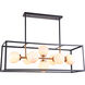 Canada 8 Light 14 inch Black Chandelier Ceiling Light