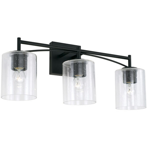 Peyton 3 Light 23 inch Matte Black Vanity Light Wall Light