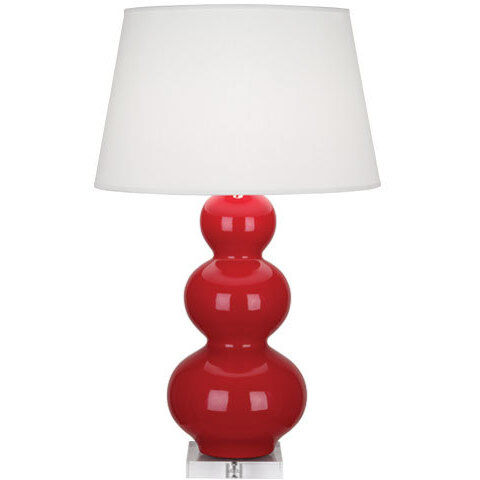Robert Abbey RR43X Triple Gourd 33 inch 150 watt Ruby Red Table