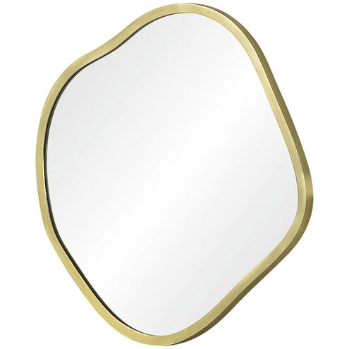 Nucleus 36 X 36 inch Clear and Satin Brass Wall Mirrors, Set of 3
