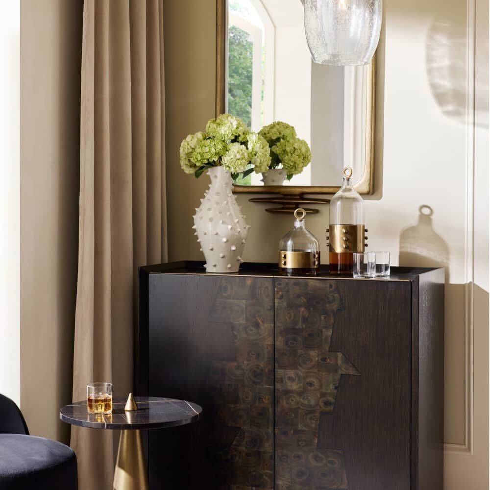 Hudson Sable and Antique Brass Cabinet