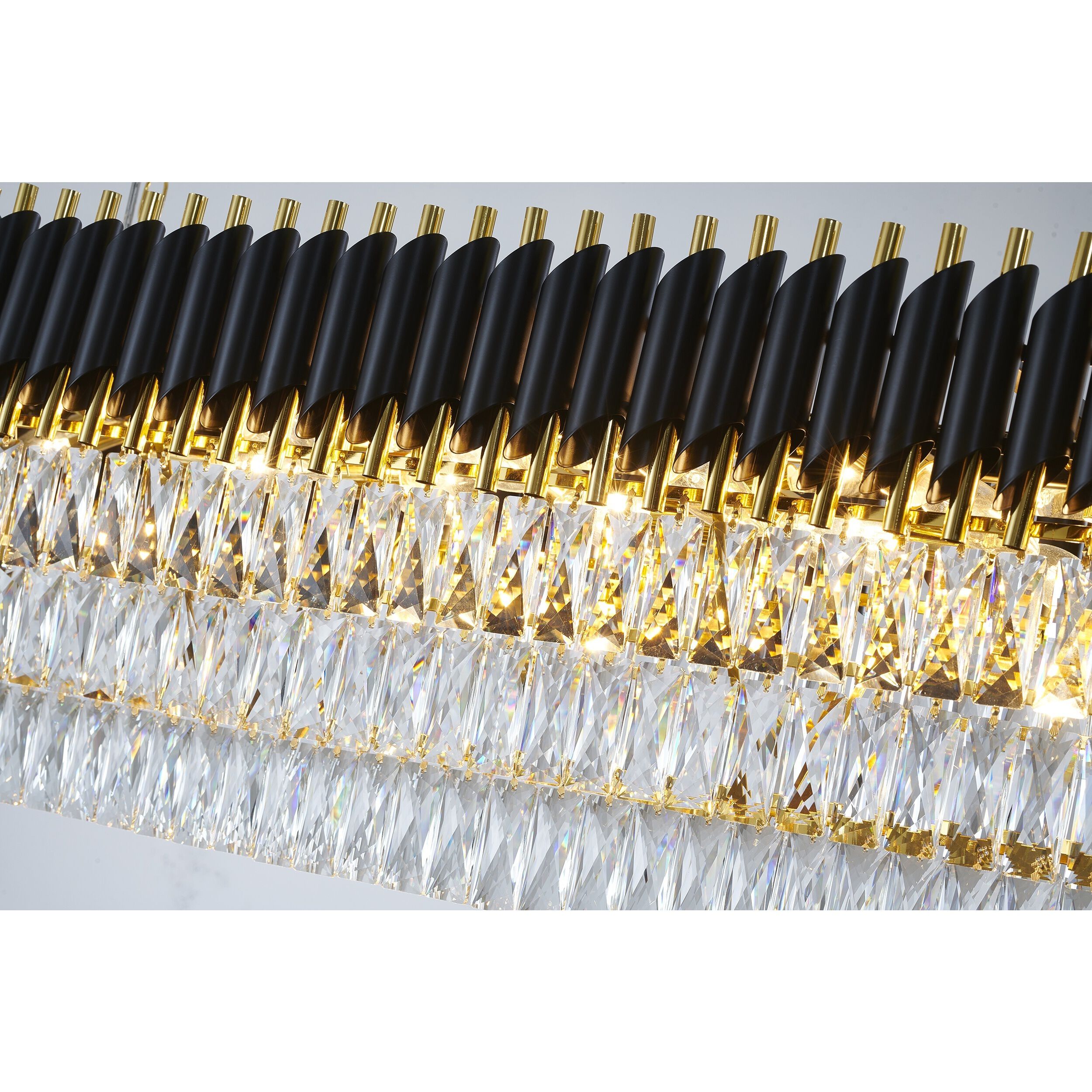 Canada LED 14.5 inch Black and Gold Chandelier Ceiling Light