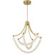 Pearl LED 29.25 inch Legacy Brass Chandelier Ceiling Light