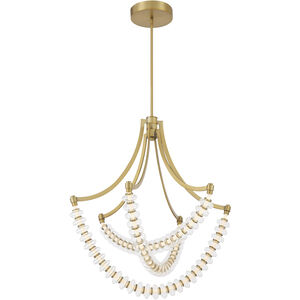 Pearl LED 29.25 inch Legacy Brass Chandelier Ceiling Light
