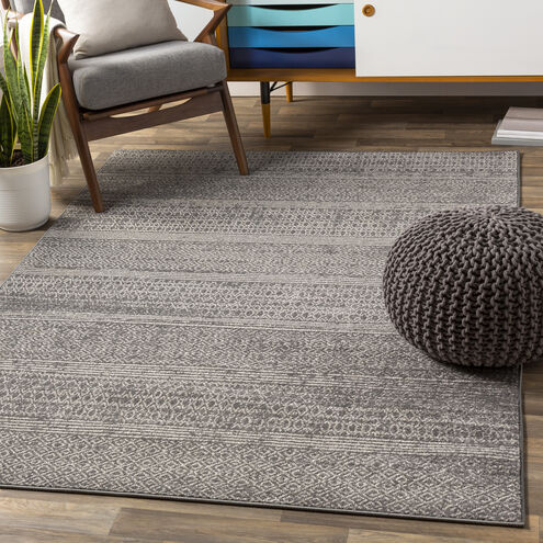 Chester 122.05 X 94.49 inch Charcoal/Light Beige/Seafoam Machine Woven Rug in 8 x 10, Rectangle