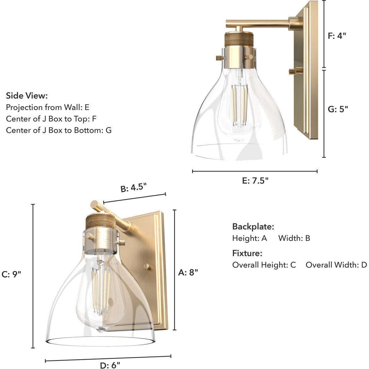 Van Nuys 1 Light 6 inch Alturas Gold Wall Sconce Wall Light