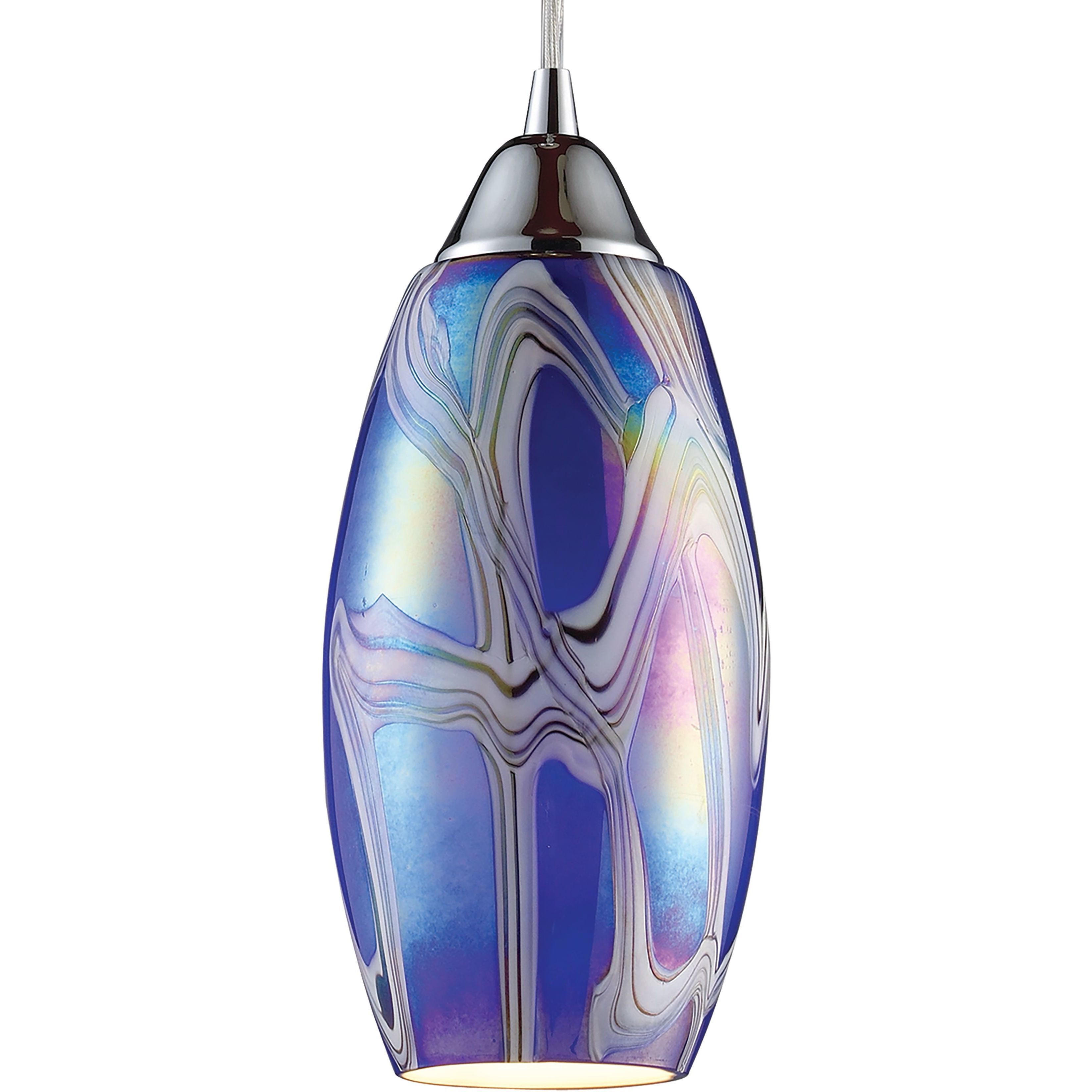 Iridescence 1 Light 5 inch Satin Nickel Pendant Ceiling Light