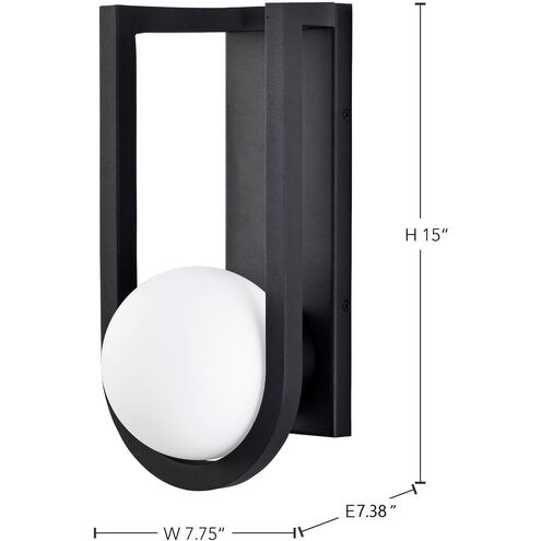 Cradle LED 15 inch Matte Black Outdoor Wall Sconce