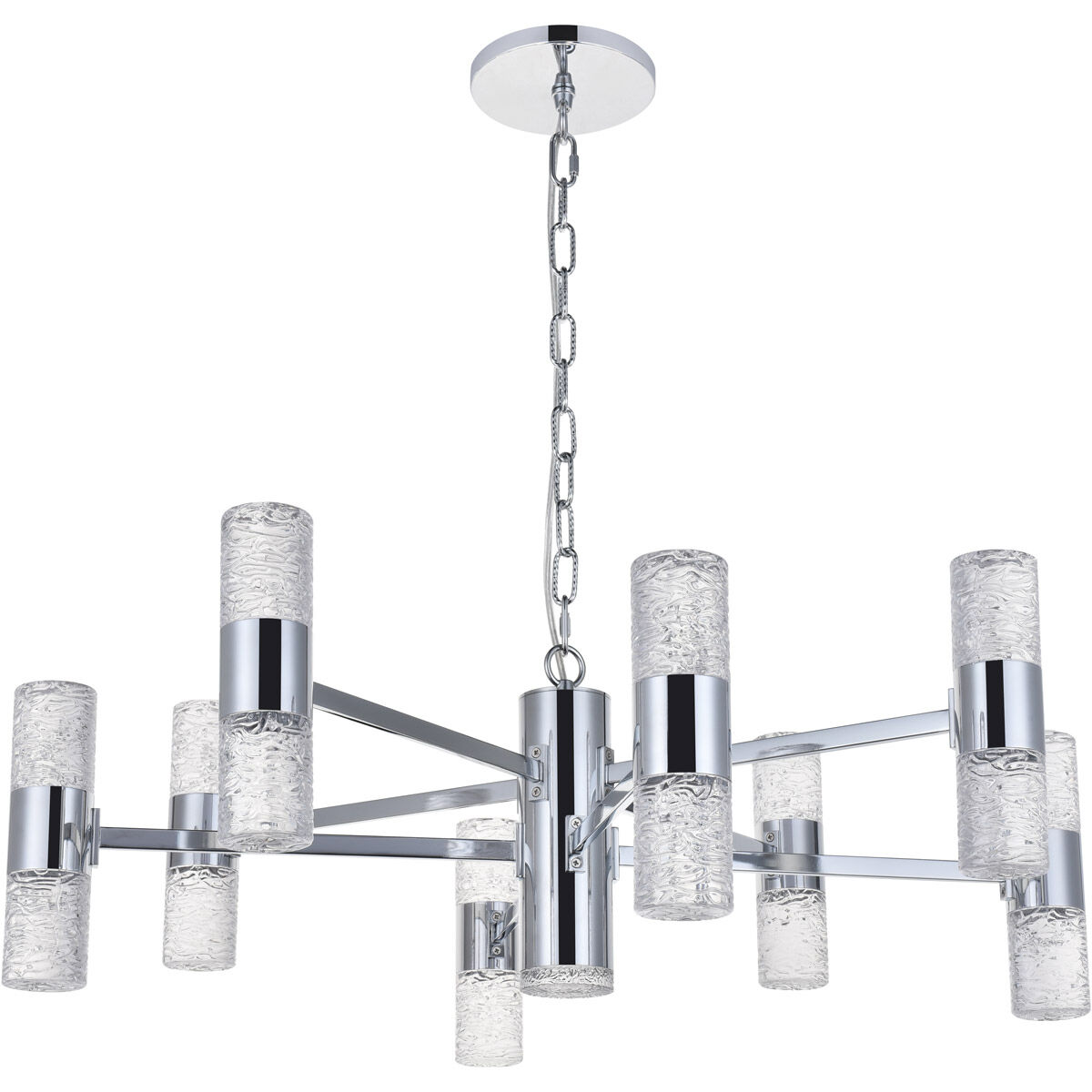 Vega LED 32 inch Chrome Pendant Ceiling Light