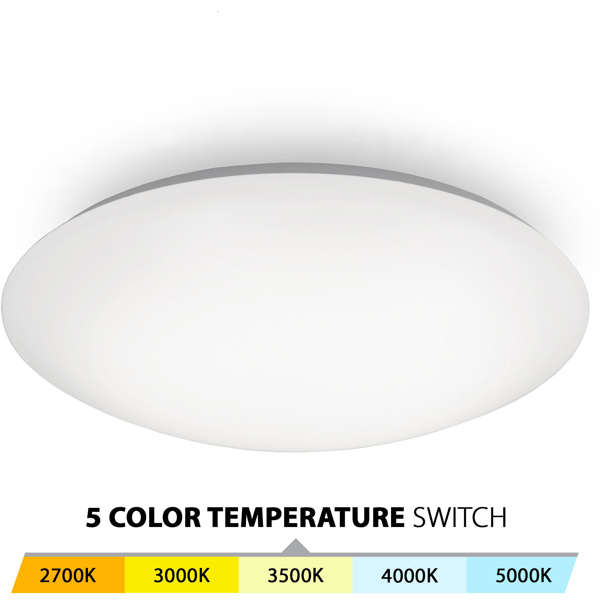 Glo LED 16.5 inch White Flush Mount Ceiling Light in 3500K, WAC Limited